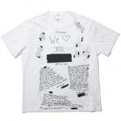 【doublet/ダブレット】ANONYMOUS SIGN PRINTED T-SHIRT【WHT】