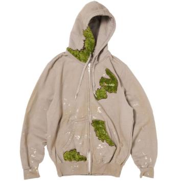 【doublet/ダブレット】MOSS-GROWN EMBROIDERY HOODIE【GRY】