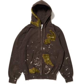 【doublet/ダブレット】MOSS-GROWN EMBROIDERY HOODIE【BRW】