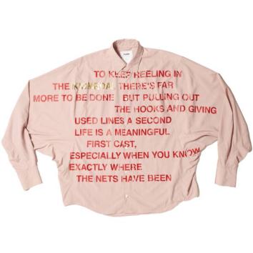 【doublet/ダブレット】KINMEDAI LINE MESSAGE SHIRT【PINK】