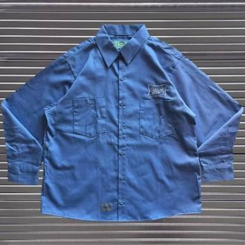 【MINE USA/マイン ユーエスエー】Dead Stock Work Shirts CTN【BLUE】