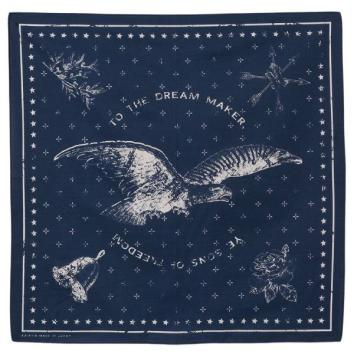 【KAMIYA-カミヤ】“EAGLE” Bandanna 53*53【NAVY】