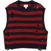 【KAMIYA-カミヤ】Distressed Knit Border Vest