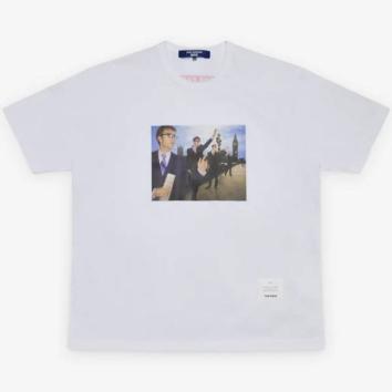 【JUNYAWATANABE MAN-ジュンヤワタナベマン】綿度詰天竺 製品プリント TEE THE FACE BLUR