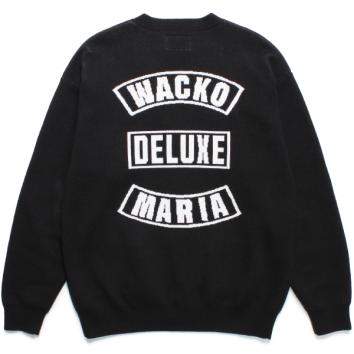 【DELUXE-デラックス】WACKO MARIA x DELUXE CARDIGAN【BLK】