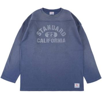 【STANDARD CALIFORNIA-スタンダード カリフォルニア】SD Heavyweight Football Logo LS T VW【NAVY】