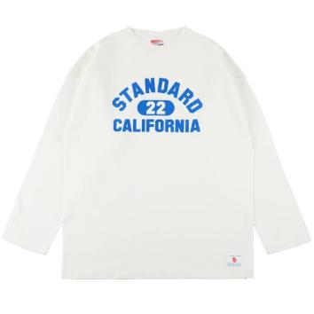 【STANDARD CALIFORNIA-スタンダード カリフォルニア】SD Heavyweight Football Logo LS T VW【WHT】