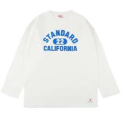 【STANDARD CALIFORNIA-スタンダード カリフォルニア】SD Heavyweight Football Logo LS T VW【WHT】