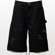 【KAMIYA-カミヤ】BORO Duck Painter Bermuda Pants【BLK】