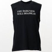 【KAMIYA-カミヤ】Typography Print Sleeveless T-shirt【BLK】