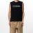 【KAMIYA-カミヤ】Typography Print Sleeveless T-shirt【BLK】