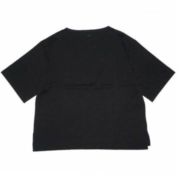 【MAYKAM-メイカム】SMOOTH BOAT NECK TEE【BLK】