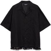 【UNUSED-アンユーズド】Short sleeve fringe shirt【BLK】