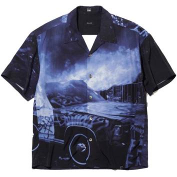 【DELUXE-デラックス】DELUXE x Allan Potter Shirts【NAVY】