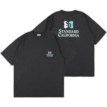 【STANDARD CALIFORNIA-スタンダード カリフォルニア】SD Heavyweight Shield Logo Pocket T【BLK】