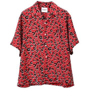 【TheSoloist-ソロイスト】hawaiian shirt.(leopard)【RED】