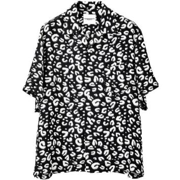 【TheSoloist-ソロイスト】hawaiian shirt.(leopard)【BLK】