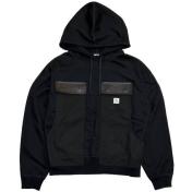 【eYe JUNYAWATANABE MAN-ジュンヤワタナベマン アイ】綿裏毛×綿ダック×牛革 reigning champフーディー