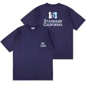 【STANDARD CALIFORNIA-スタンダード カリフォルニア】SD Heavyweight Shield Logo Pocket T【NAVY】
