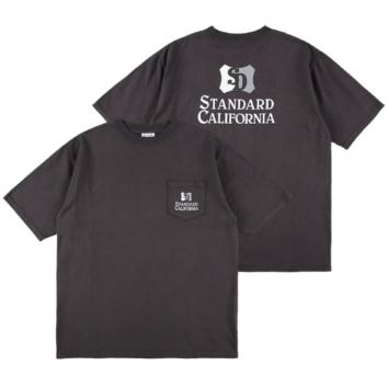 【STANDARD CALIFORNIA-スタンダード カリフォルニア】SD Heavyweight Shield Logo Pocket T【BLK】