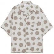 【UNUSED - アンユーズド】Short-sleeve emblem pattern shirt【GRY】