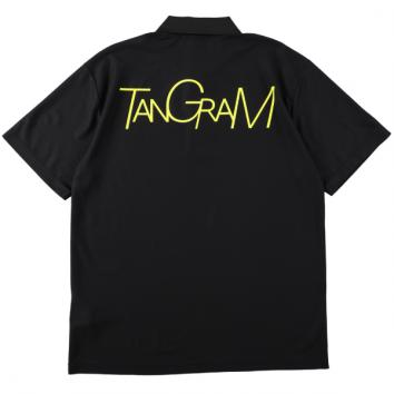 【TANGRAM-タングラム】VERTICAL NEON LOGO POLO SHIRTS【BLK】