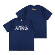 【STANDARD CALIFORNIA-スタンダード カリフォルニア】Jeff for SD US Cotton Logo T【NAVY】