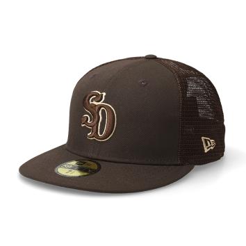 【STANDARD CALIFORNIA-スタンダード カリフォルニア】NEW ERA® / SD 59FIFTY Logo Mesh Cap【BRWN】