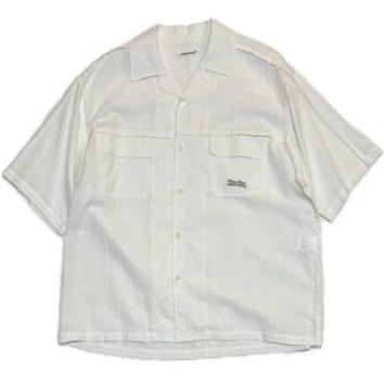 【UNDERCOVER PRE-アンダーカバー プレ】Co/Liボイルワッシャーシームアウト半袖開襟シャツ【O.WHT】