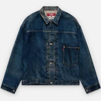 【eYe JUNYAWATANABE MAN-ジュンヤワタナベマン アイ】麻オックス 転写プリント Levi's Wネーム BerBerJin JKT