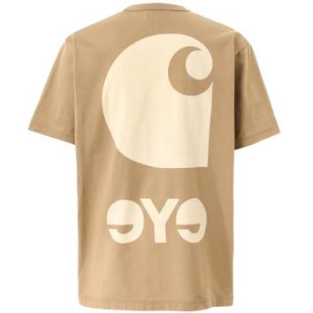 【eYe JUNYAWATANABE MAN-ジュンヤワタナベマン アイ】綿度詰天竺 製品プリント Carhartt Wネーム Tシャツ