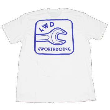 【4WD-4WORTHDOING-】WRENCHED TEE【WHT】