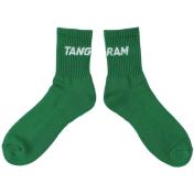 【TANGRAM-タングラム】SLANT LOGO SHORT SOX【GRN】
