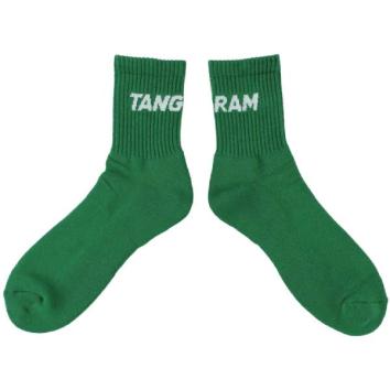 【TANGRAM-タングラム】SLANT LOGO SHORT SOX【GRN】