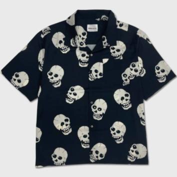 【BUENA VISTA-ブエナ ビスタ】Skull patterned s/s shirt