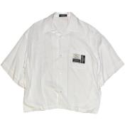 【UNDERCOVER-アンダーカバー】【UNISEX】Ryネームコラージュ半袖開襟BIGシャツ【WHT】