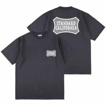 【STANDARD CALIFORNIA-スタンダード カリフォルニア】SD Heavyweight Basic Shield Logo T【BLK】