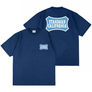 【STANDARD CALIFORNIA-スタンダード カリフォルニア】SD Heavyweight Basic Shield Logo T【NAVY】