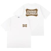 【STANDARD CALIFORNIA-スタンダード カリフォルニア】SD Heavyweight Basic Shield Logo T【WHT】