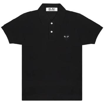 【PLAY COMME des GARCONS】POLO SHIRT BLACK EMBLEM BLACK HEART【BLK】
