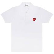 【PLAY COMME des GARCONS】POLO SHIRT RED EMBLEM RED HEART【WHT】