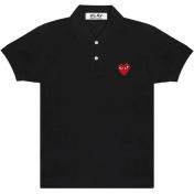 【PLAY COMME des GARCONS】POLO SHIRT RED EMBLEM RED HEART【BLK】