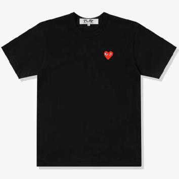 【PLAY COMME des GARCONS】胸ワンポイント T-SHIRT RED EMBLEM RED HEART【BLK】