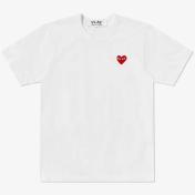 【PLAY COMME des GARCONS】胸ワンポイント T-SHIRT RED EMBLEM RED HEART【WHT】