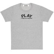 【PLAY COMME des GARCONS】T-SHIRT LOGO PRINT PLAY LOGO【GRY】