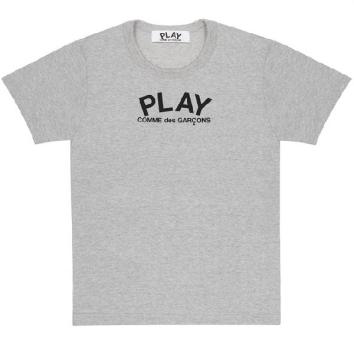 【PLAY COMME des GARCONS】T-SHIRT LOGO PRINT PLAY LOGO【GRY】
