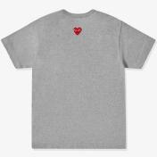 【PLAY COMME des GARCONS】 T-SHIRT RED EMBLEM BACK RED HEART【GRY】