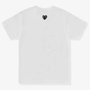 【PLAY COMME des GARCONS】T-SHIRT RED EMBLEM BACK BLACK HEART【WHT】