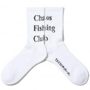 【Chaos Fishing Club-カオスフィッシングクラブ】LOGO SOCKS【WHT】