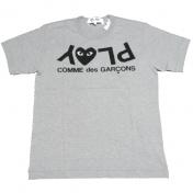 【PLAY COMME des GARCONS】PLAY 逆ロゴ T-SHIRT【GRAY】